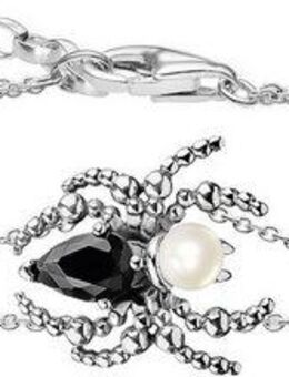 THOMAS SABO Armband Spider Romance Armband, Spinnen-Design, A2205-167-7-L19v, mit Zirkonia (synth) - mit Süßwasserzuchtperle