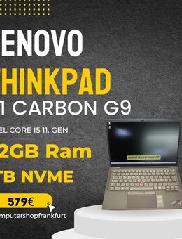 Lenovo Thinkpad X1 Carbon Gen9,Intel Core i5-1145G7,32GB Ram,1TB NVME SSD - Frankfurt (Main) Griesheim