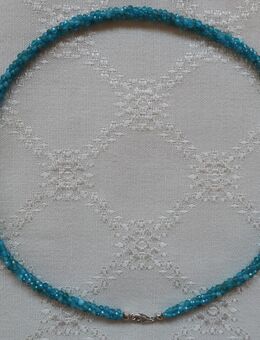 Apatit Collier Kette 925er Silber rund rhodiniert facettiert ca. 50 cm HSE24 - Niddatal