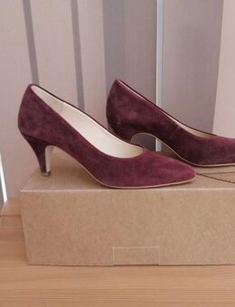 NEU * Edel * Echt Velours Leder * High Heels * Stilettos * Pumps * Schuhe "BIANCO" Gr. 36/ 3 dunkel- wein- bordaux- rot * - Riedlingen