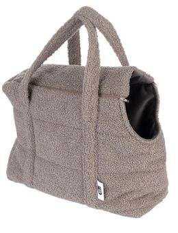 TIAKI Tragetasche Teddy für Hunde - taupe: ca. L 40 x B 20 x H 30 cm