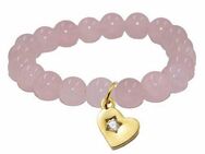 Firetti Armband Schmuck Geschenk Silber 925 Armschmuck Armkette Bernstein o. Quarz, Made in Germany - mit Rosenquarz oder Bernstein