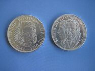 2 x 5 DM Silber Gedenkmünzen Leibniz 1966 + Humboldt 1967 - Schwanewede