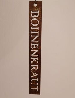 Edelrost Kräuterschild "Bohnenkraut" - Kraftisried