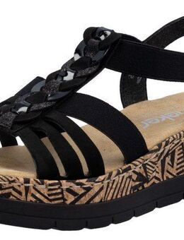 Rieker Plateausandaletten Sommerschuh, Urlaubschuh, Sandalette mit dekorativem Schmuckelement