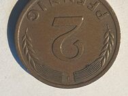 2 Pfennig BRD Münze 1961 J, nicht magnetisch, Kupfer, Sammlerstück - Büdelsdorf