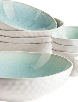 MÄSER Salatschüssel FROZEN, Salatschüssel-Set, Steinzeug, Steinzeug, (9-tlg)