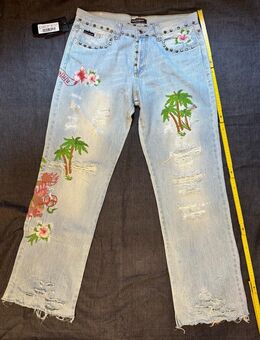 Seltene Bestickte orig Dolce&Gabbana Jeans Distressed Denim 32/32 - Köln