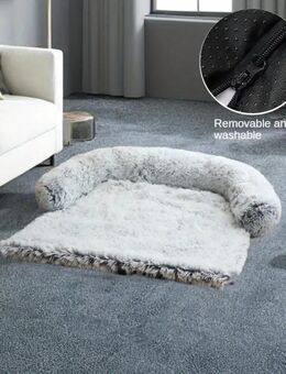 Luxuriöser Plüsch-Haustier-Sofa-Schutz 115x95x18cm grau - Ingolstadt