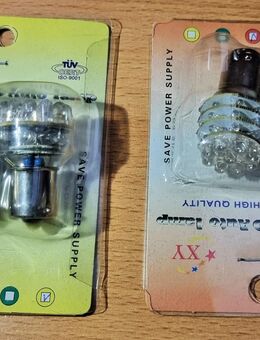 2 x Paar Glühbirnen LED BA15S 12 Volt Orange Roller Motorrad - Verden (Aller)