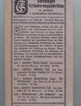 Werbeblatt Schöningh Verlag Paderborn, ca. 1911 - Münster