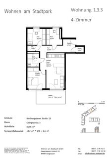 86 m² 4-Zi.-Whg. mit Balkon im Zentrum von Burghausen zum Kauf: EH40-QNG: 5% AfA + 5% Sonder-AfA & 150.000 € KfW-Kredit