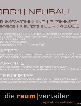 GEORG 1 | Neubau Kapitalanlage mit bis zu 7% Rendite p.a., Mietgarantie 36 Mon., ETW mit SW-Garten! - Bruckmühl