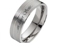 Herrenring Titanring HT086 mit individuell Außengravur - Aholming