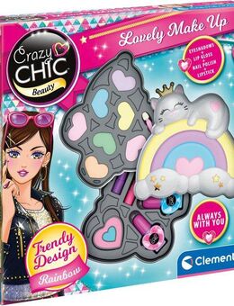 Clementoni® Kreativset Crazy Chic, Regenbogen-Schminkkasten, Made in Europe
