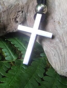 EDELSTAHLANHÄNGER KREUZ mit KETTE ( Verschiedene Materialien ) - Kastl (Regierungsbezirk Oberbayern)