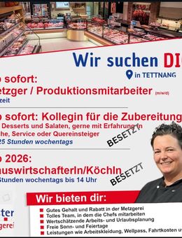 Produktionshelfer / Metzger - Tettnang Zentrum