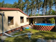kleines Einfamilienhaus in idyllischer Lage von Borkheide, Pool, reichlich Nebengelasse. - Borkheide