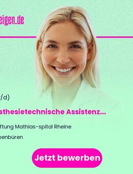 Anästhesietechnische Assistenz (ATA) oder Pflegefachkraft (m/w/d) für den Bereich Anästhesiepflege - Ibbenbüren