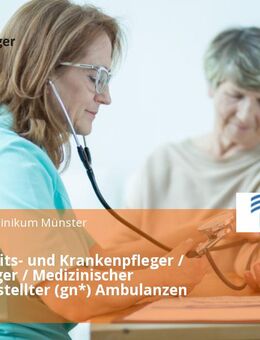 Gesundheits- und Krankenpfleger / Altenpfleger / Medizinischer Fachangestellter (gn*) Ambulanzen - Münster