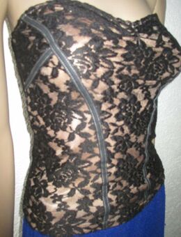 NEU * Edel * sexy * Blumen * Rosen- Blüten * Lace- Spitze * Bustier * Mieder * Corsage * Korsett "SISLEY" Gr. 34. 36- 38/ XS- S * schwarz * nude * haut * - Riedlingen