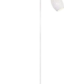 Reality Leuchten Stehlampe BIDAR, Stehleuchte Höhe 147 cm mit Fußschalter, exkl 1x E27 max 10W, Ein-/Ausschalter, Leuchtmittel wechselbar, warmweiß - kaltweiß, Metall-Lampenschirm mit Lasercut Muster und Holz-Dekoelement