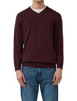 s.Oliver Strickpullover in melierter Optik mit Logo-Stickerei