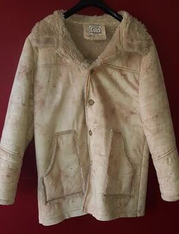 Poolman Jacke Lederimitat mit Kunstfell Gr. 48/50 (M/ L) Herrenjacke Kurzmantel Lammfelloptik beige Wildlederoptik - Landsberg (Lech)