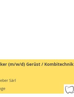 Zahntechniker (m/w/d) Gerüst / Kombitechnik / CAD-CAM