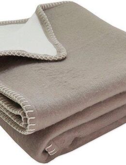 Wohndecke Bio Flanell Doubleface, framsohn frottier, mit Ziernaht, GOTS zertifiziert