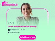 Cost & Value Engineering Manager (m/w/d) - Oberderdingen