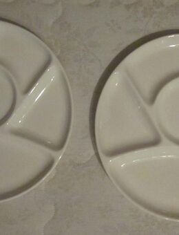 2 Fondue-Teller, weiß + Hand, schwarz (für Schmuck etc.) + Bilderrahmen, blau + Holzkiste - München