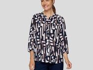 Rabe Druckbluse mit Minimal-Print und Knopfleiste