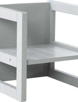 roba® Kinderhocker grau, für Kinder mit 3 verschiedenen Sitzhöhen, auch als Tisch verwendbar