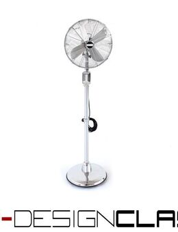 Top! CINNI Luxus Design Stand-Ventilator in Chrom mit Oszillation und 3 Geschwindigkeiten, USA 1920er - Hamminkeln Zentrum