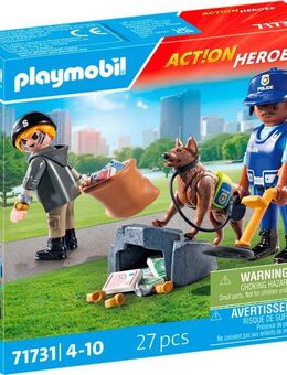 Playmobil® Spurensuche mit Hund (71731), Playmobil Action Heroes Konstruktions-Spielset, (27 St)
