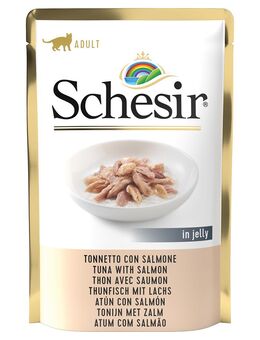 Schesir Jelly Pouch 6 x 85 g - Thunfisch mit Lachs