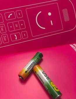 Telekom Akkupack 2x AAA (1,2V) 850mAh wiederaufladbar für schnurlos Telefone Akkupacks 850 mAh (2 St), Festnetztelefon DECT Panasonic Gigaset Telekom Sinus Speedphone