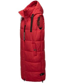 Navahoo Steppweste Schnuffelchen (1-tlg) warme Damen Outdoor-Weste lang mit Kapuze