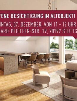OFFENE BESICHTIGUNG I So., 07.12. I 11-12 UHR -Moderne 3-Zi.-Whg. mit Dachterrasse in Südausrichtung - Stuttgart