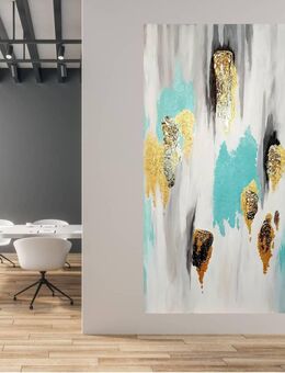 Abstrakt Acryl Gemälde mit 3D Blattgold - Bremen