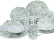 CreaTable Kombiservice Geschirr-Set Home - Tropical (16-tlg), 4 Personen, Porzellan, Service, im Used-und Vintage-Look, 16 Teile, für 4 Personen