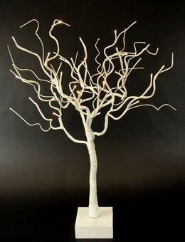 I.GE.A. Dekobaum Künstlicher Weihnachtsbaum, Weihnachtsdeko (1 St), Kunstbaum mit Schnee und Beleuchtung, auf Holzfuß, Höhe 70 cm