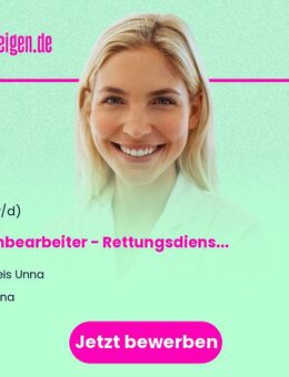 Sachbearbeiter - Rettungsdienst (w/m/d) - Unna