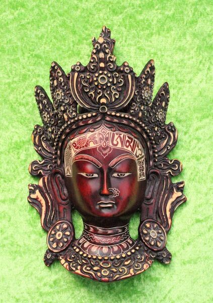 Indisches Gottheit Gesicht / Durga / Tara / Wandbehang / hängende Maske - Zeuthen