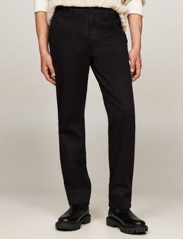 Tommy Hilfiger Chinohose DENTON CHINO SATIN mit Gesäßtaschen mit Knopf, Logostickerei