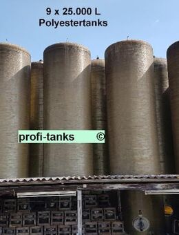 P177 gebrauchter 25.000 L Polyestertank GFK-Behälter rund Wassertank Gülletank Lebensmitteltank ehem. Safttank - Hillesheim (Landkreis Vulkaneifel)