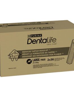 PURINA Dentalife Tägliche Zahnpflege-Snacks für große Hunde (25-40 kg) - 72 Sticks (24 x 106 g)