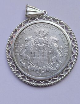 Münzanhänger „Freie und Hansestadt Hamburg 5 Mark 1899 Stadtwappen“ - Holzkirchen (Regierungsbezirk Oberbayern)