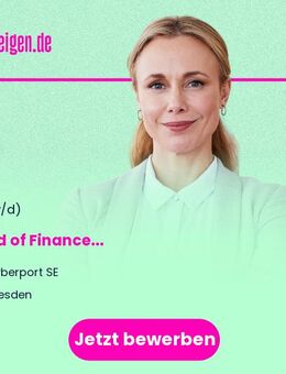 Head of Finance (m/w/d) - Dresden